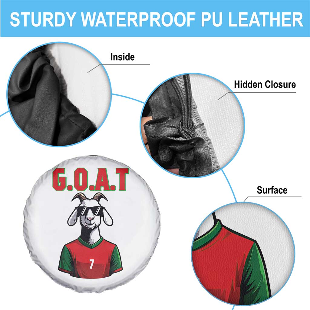 Siuuuu Goat Soccer Celebration Spare Tire Cover Gift For Fans