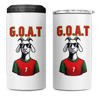 Siuuuu Goat Soccer Celebration 4 in 1 Can Cooler Tumbler Gift For Fans