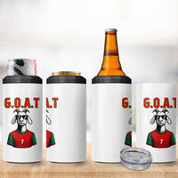 Siuuuu Goat Soccer Celebration 4 in 1 Can Cooler Tumbler Gift For Fans
