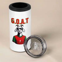 Siuuuu Goat Soccer Celebration 4 in 1 Can Cooler Tumbler Gift For Fans