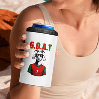Siuuuu Goat Soccer Celebration 4 in 1 Can Cooler Tumbler Gift For Fans