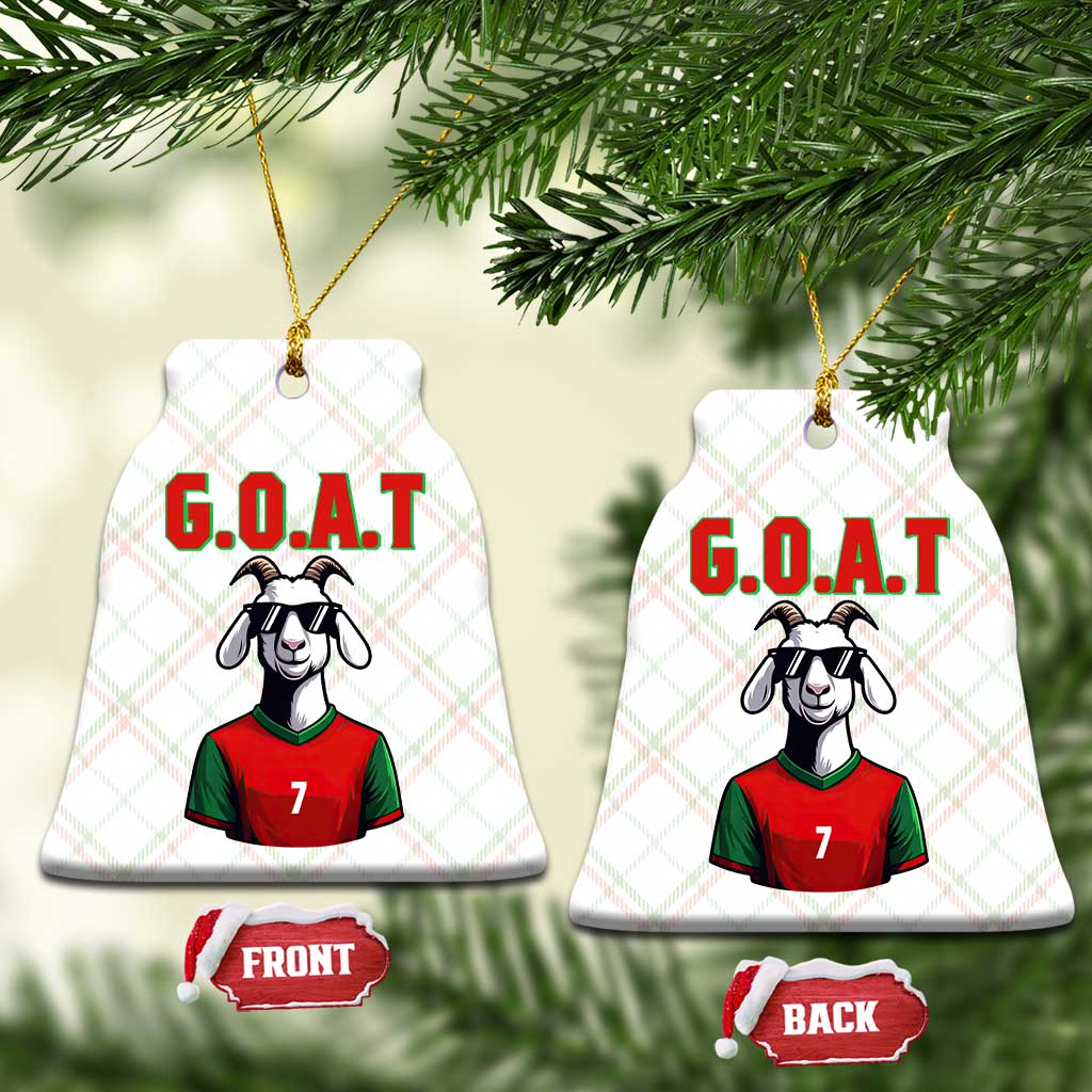 Siuuuu Goat Soccer Celebration Ceramic Ornament Gift For Fans