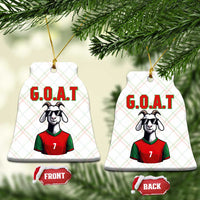 Siuuuu Goat Soccer Celebration Ceramic Ornament Gift For Fans
