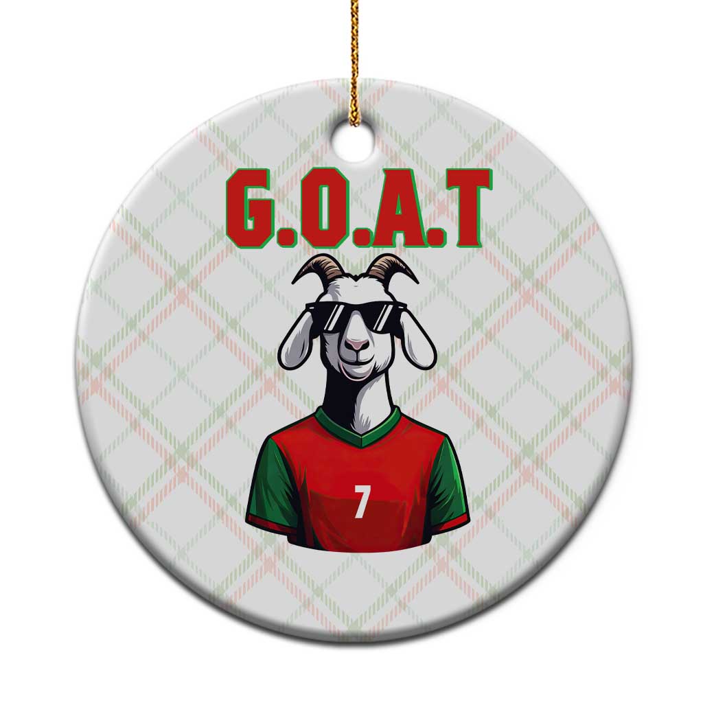Siuuuu Goat Soccer Celebration Ceramic Ornament Gift For Fans