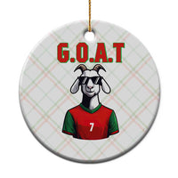 Siuuuu Goat Soccer Celebration Ceramic Ornament Gift For Fans