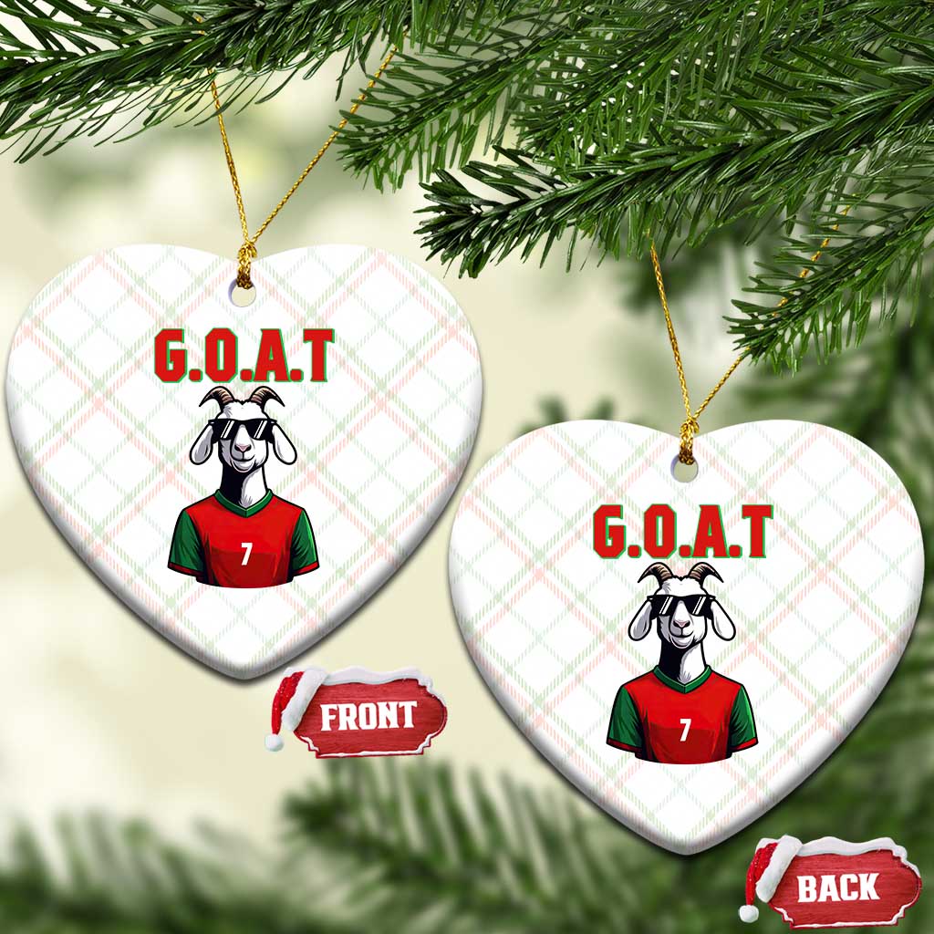 Siuuuu Goat Soccer Celebration Ceramic Ornament Gift For Fans