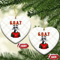 Siuuuu Goat Soccer Celebration Ceramic Ornament Gift For Fans
