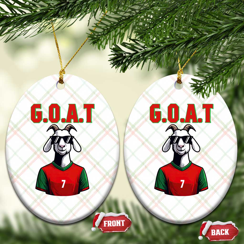 Siuuuu Goat Soccer Celebration Ceramic Ornament Gift For Fans