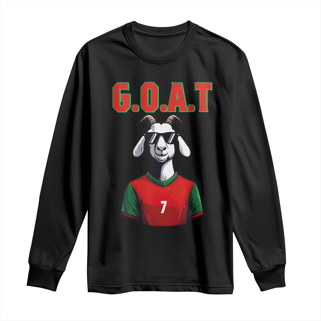 Siuuuu Goat Soccer Celebration Long Sleeve Shirt Gift For Fans