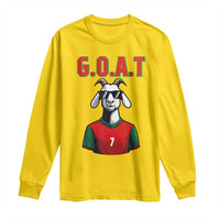 Siuuuu Goat Soccer Celebration Long Sleeve Shirt Gift For Fans