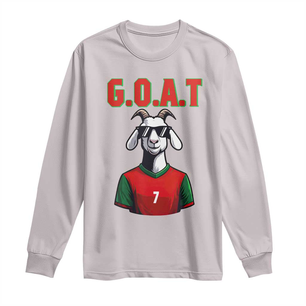Siuuuu Goat Soccer Celebration Long Sleeve Shirt Gift For Fans