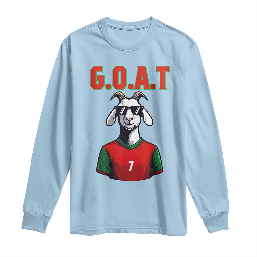 Siuuuu Goat Soccer Celebration Long Sleeve Shirt Gift For Fans