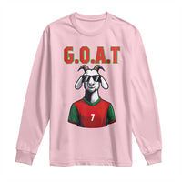 Siuuuu Goat Soccer Celebration Long Sleeve Shirt Gift For Fans