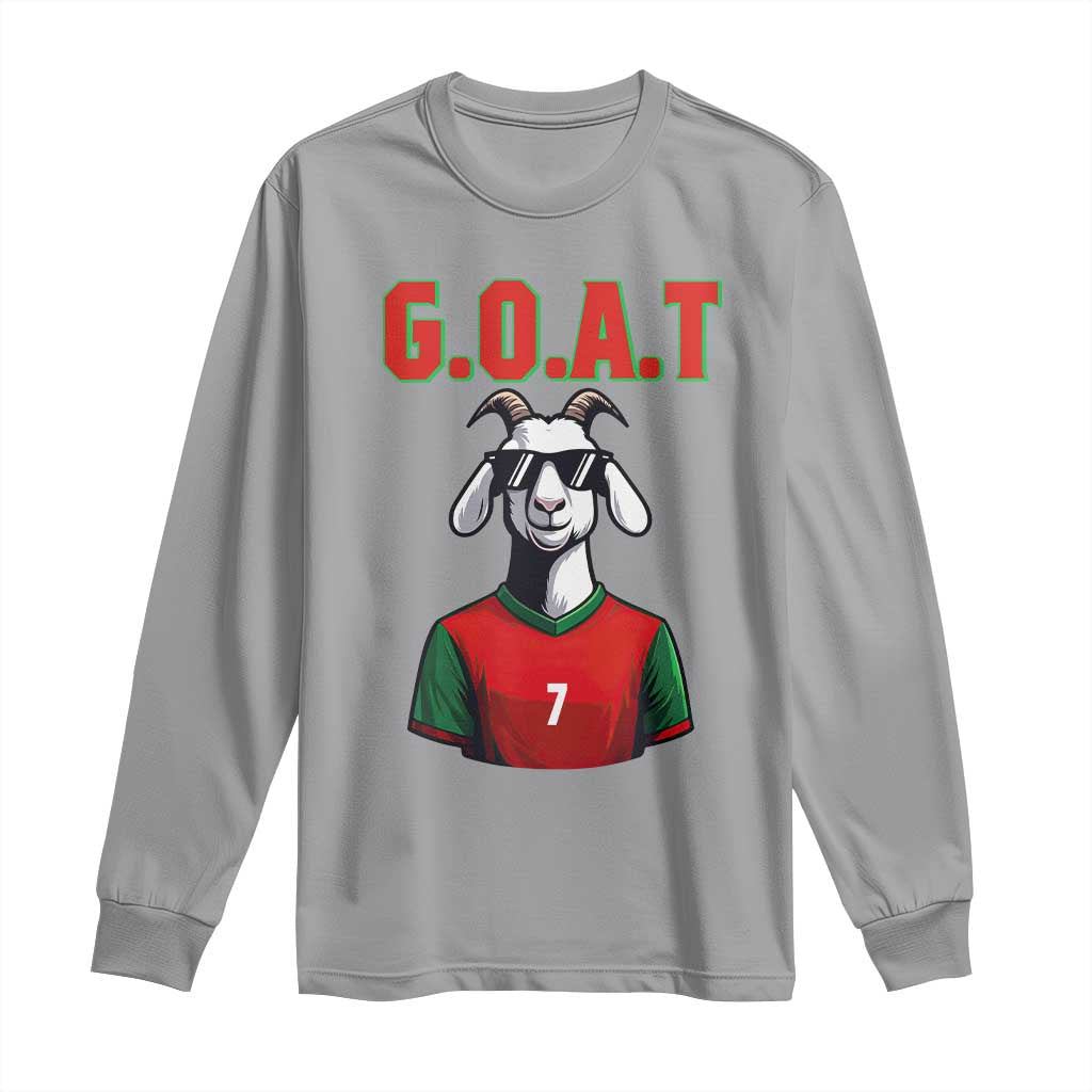 Siuuuu Goat Soccer Celebration Long Sleeve Shirt Gift For Fans