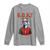 Siuuuu Goat Soccer Celebration Long Sleeve Shirt Gift For Fans