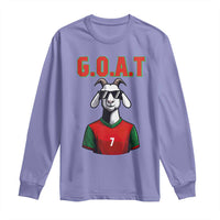 Siuuuu Goat Soccer Celebration Long Sleeve Shirt Gift For Fans