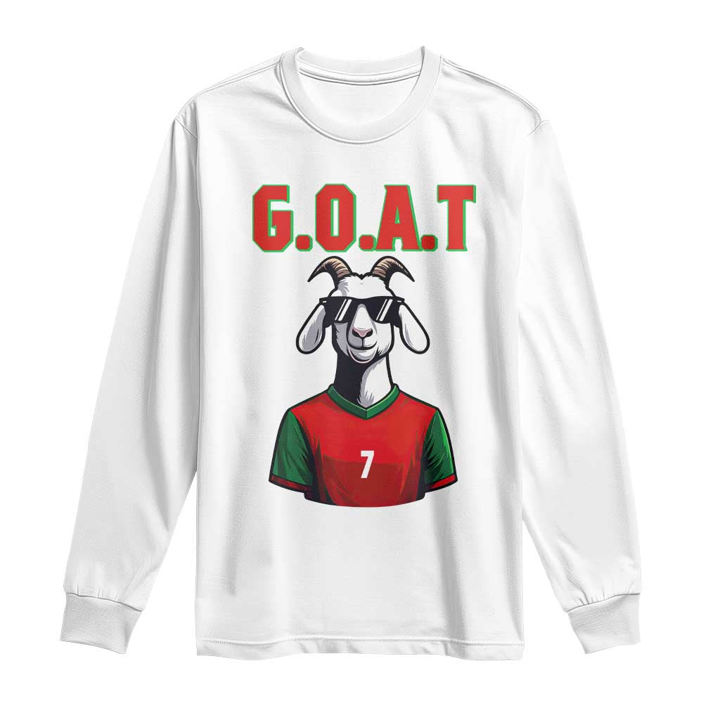 Siuuuu Goat Soccer Celebration Long Sleeve Shirt Gift For Fans