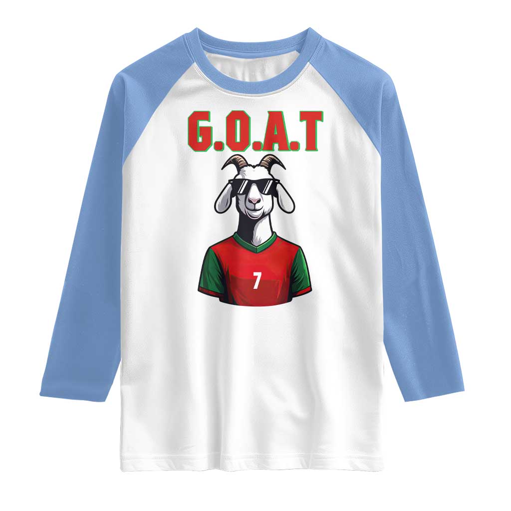 Siuuuu Goat Soccer Celebration Raglan Shirt Gift For Fans