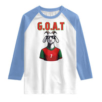 Siuuuu Goat Soccer Celebration Raglan Shirt Gift For Fans