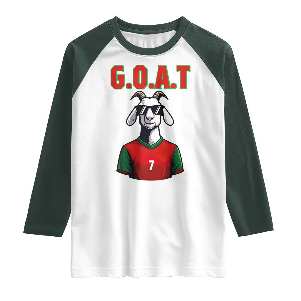Siuuuu Goat Soccer Celebration Raglan Shirt Gift For Fans