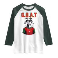 Siuuuu Goat Soccer Celebration Raglan Shirt Gift For Fans