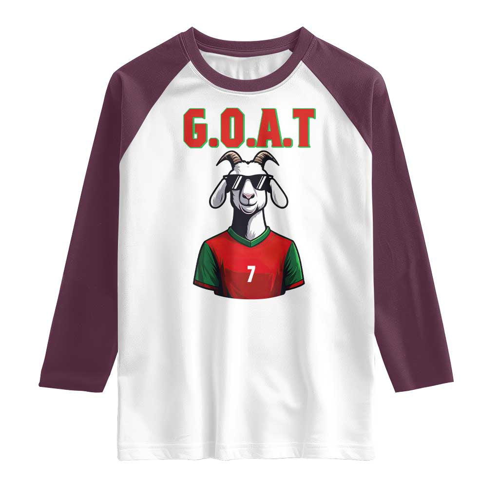 Siuuuu Goat Soccer Celebration Raglan Shirt Gift For Fans