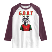 Siuuuu Goat Soccer Celebration Raglan Shirt Gift For Fans
