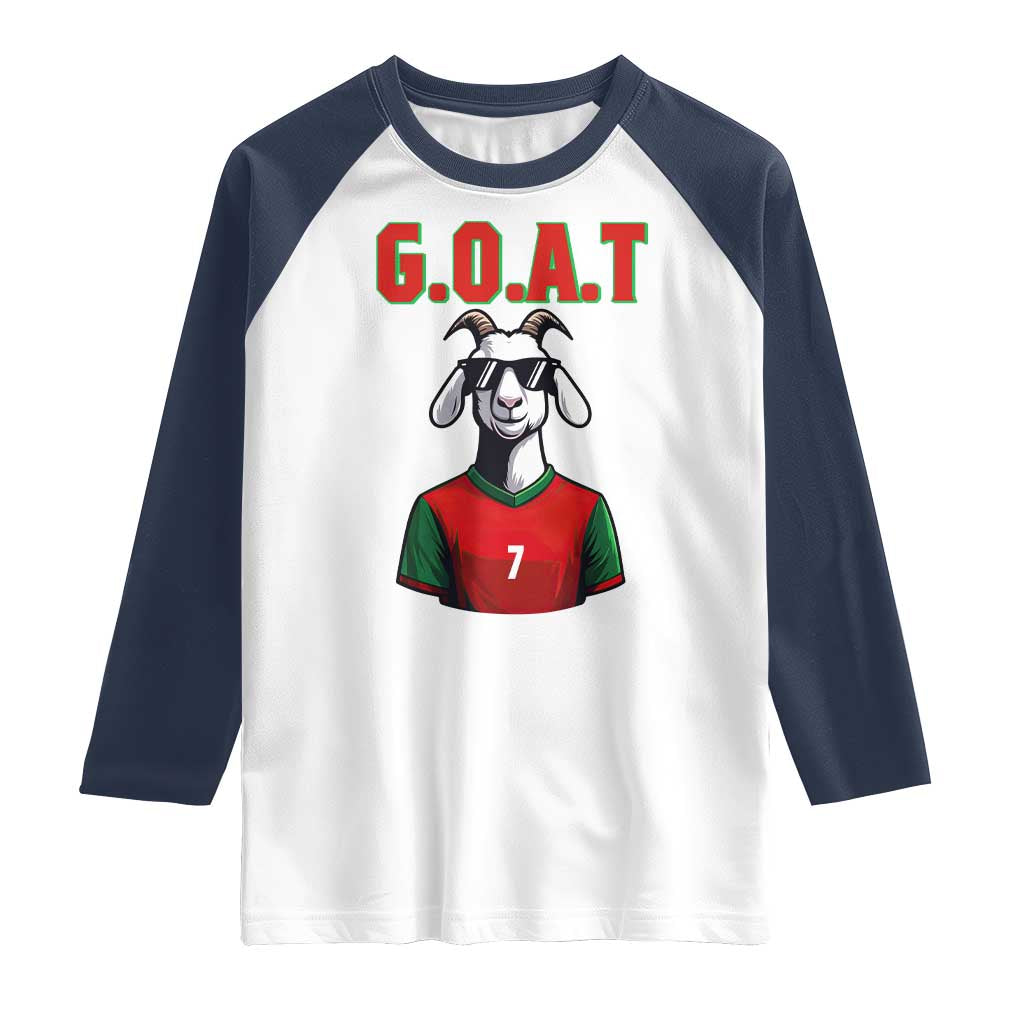 Siuuuu Goat Soccer Celebration Raglan Shirt Gift For Fans