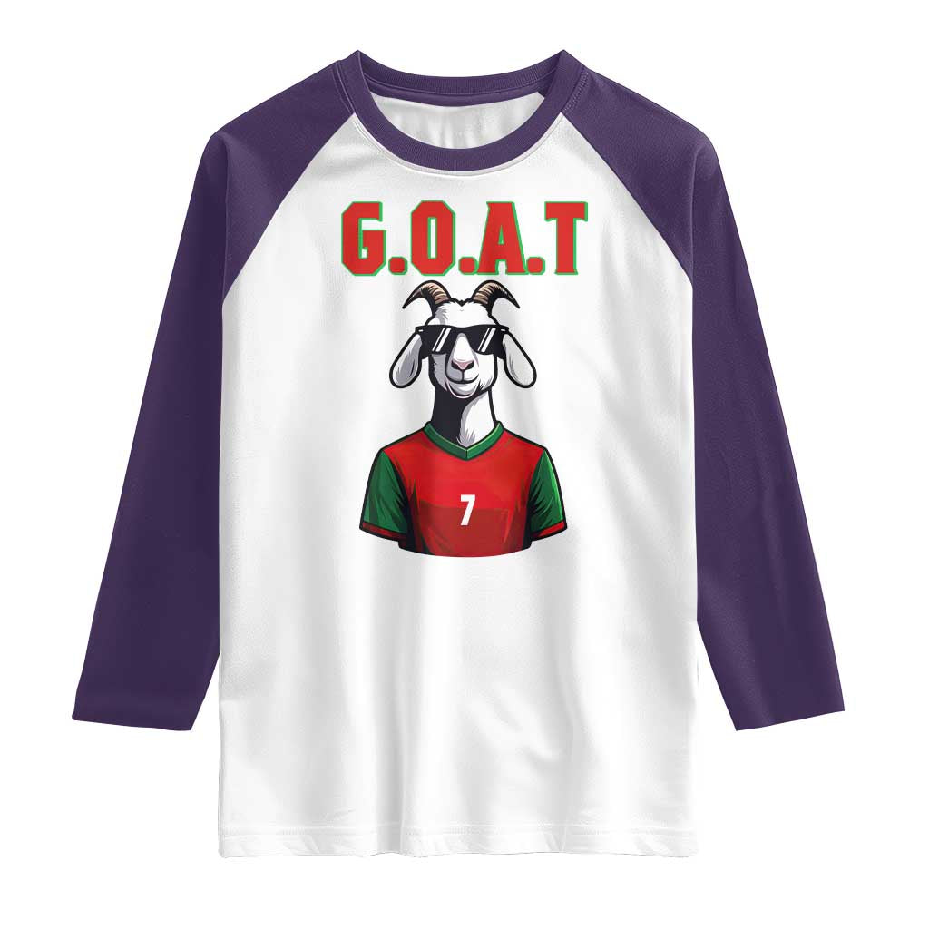 Siuuuu Goat Soccer Celebration Raglan Shirt Gift For Fans
