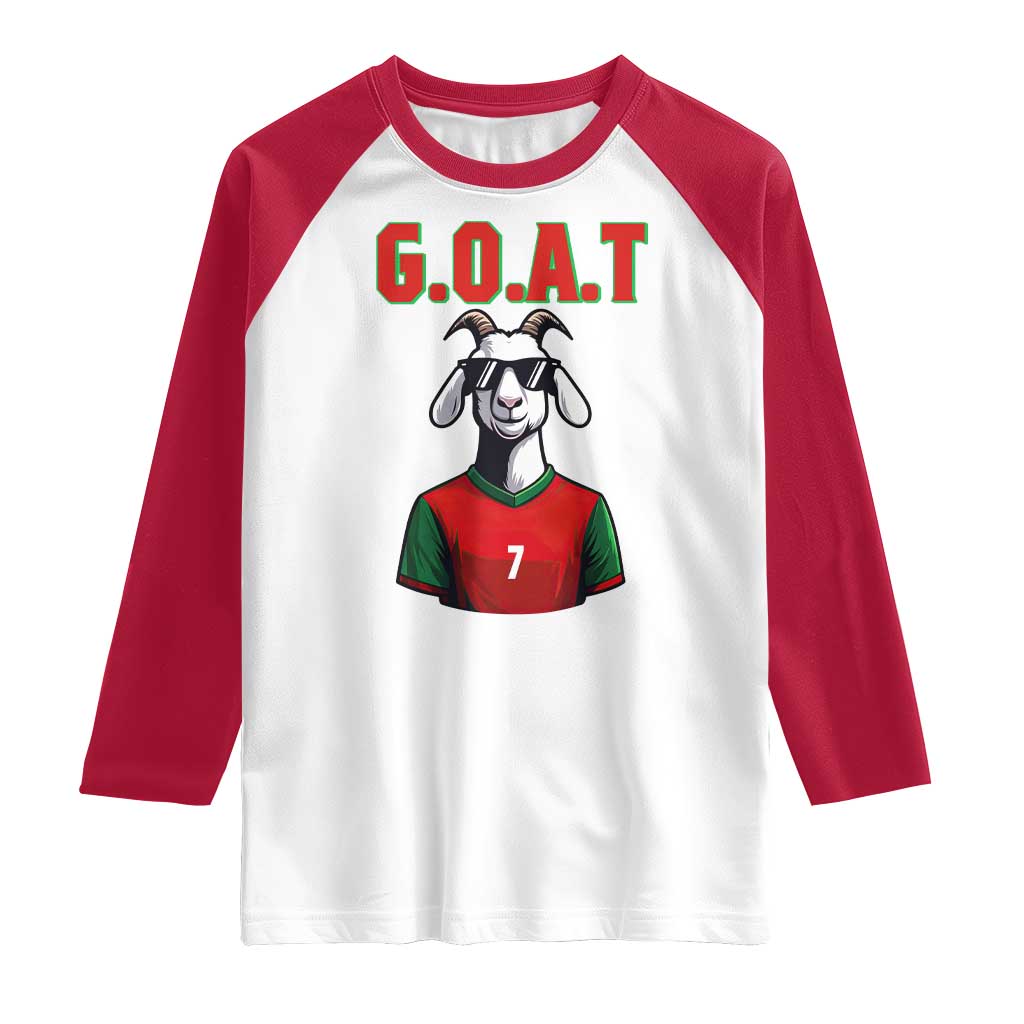 Siuuuu Goat Soccer Celebration Raglan Shirt Gift For Fans