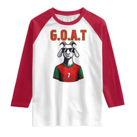 Siuuuu Goat Soccer Celebration Raglan Shirt Gift For Fans