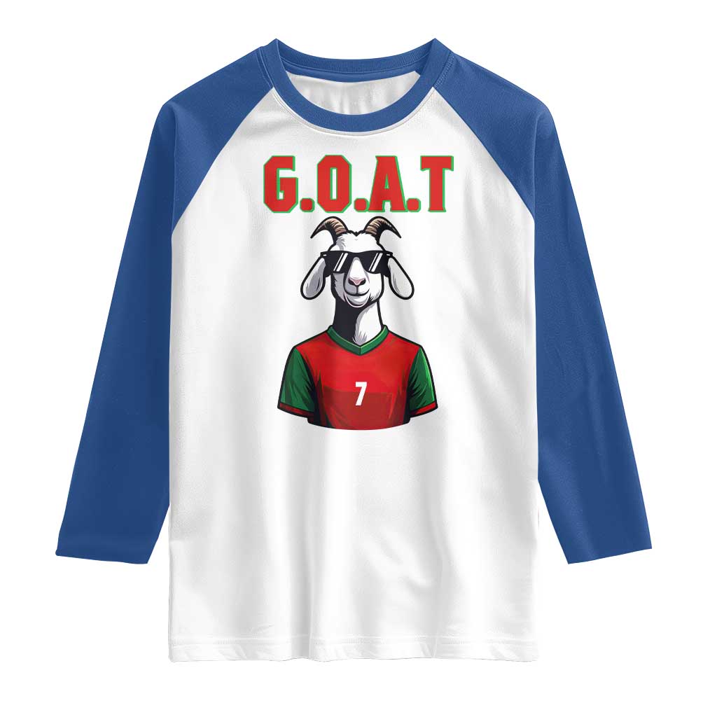 Siuuuu Goat Soccer Celebration Raglan Shirt Gift For Fans