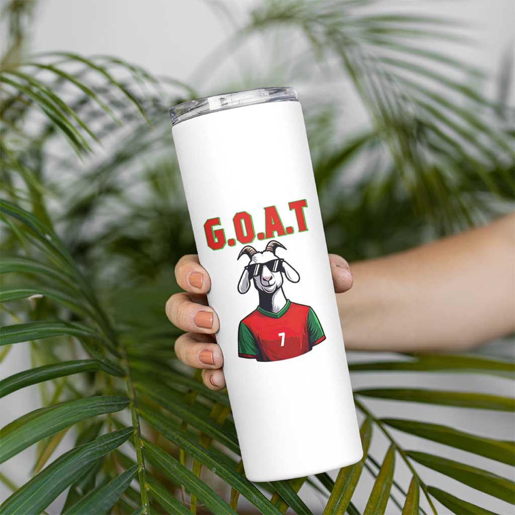 Siuuuu Goat Soccer Celebration Skinny Tumbler Gift For Fans