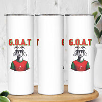 Siuuuu Goat Soccer Celebration Skinny Tumbler Gift For Fans