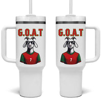 Siuuuu Goat Soccer Celebration Tumbler With Handle Gift For Fans