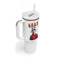Siuuuu Goat Soccer Celebration Tumbler With Handle Gift For Fans