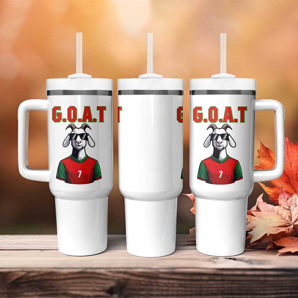 Siuuuu Goat Soccer Celebration Tumbler With Handle Gift For Fans
