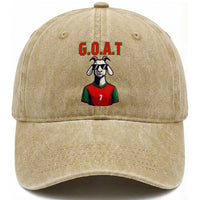 Siuuuu Goat Soccer Celebration Washed Cotton Baseball Cap Gift For Fans
