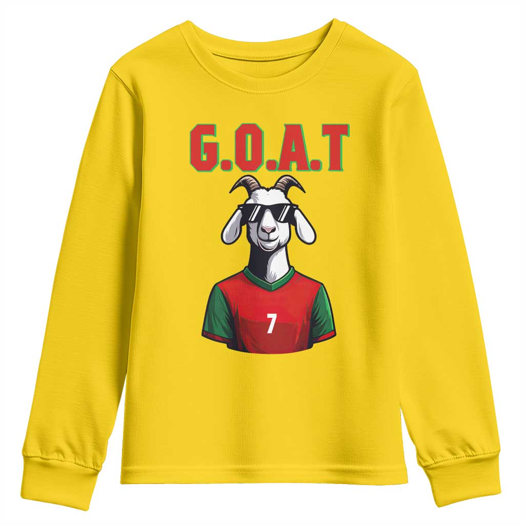 Siuuuu Goat Soccer Celebration Youth Sweatshirt Gift For Fans