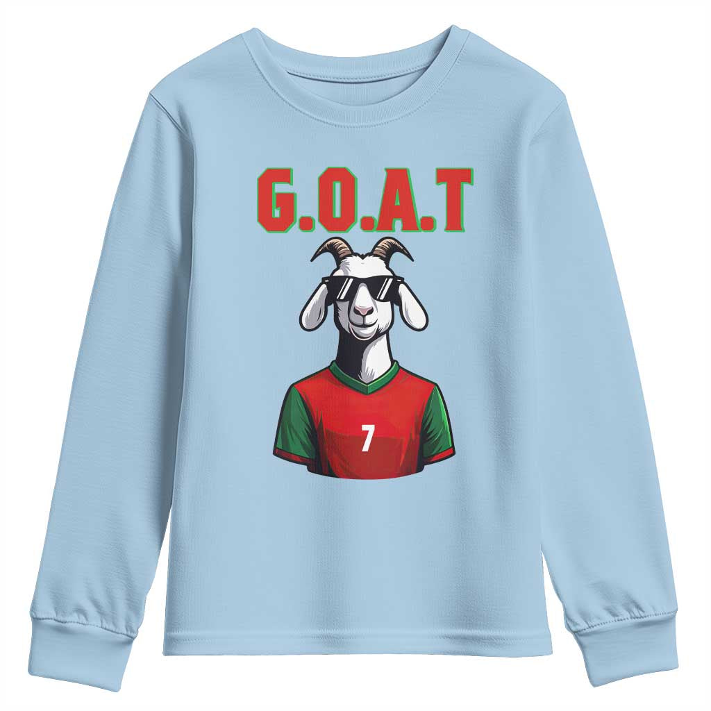 Siuuuu Goat Soccer Celebration Youth Sweatshirt Gift For Fans