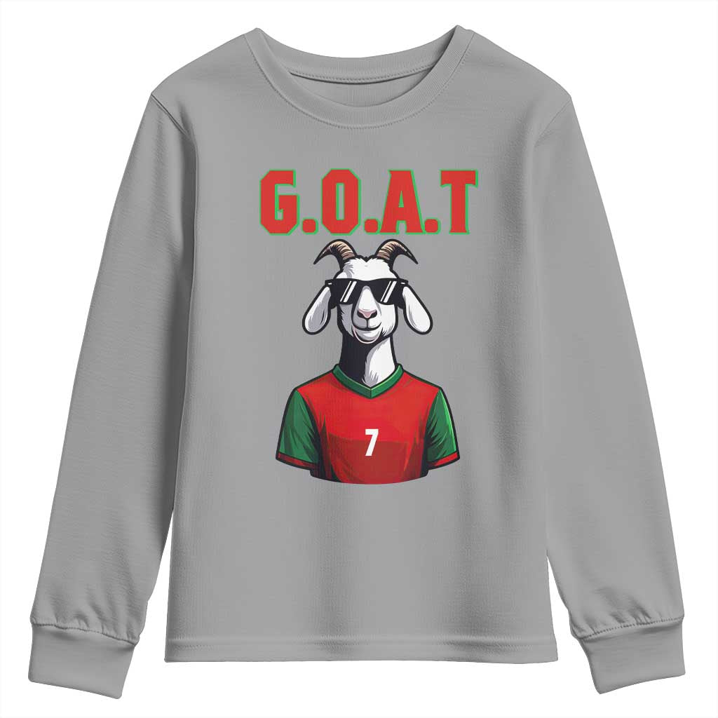Siuuuu Goat Soccer Celebration Youth Sweatshirt Gift For Fans