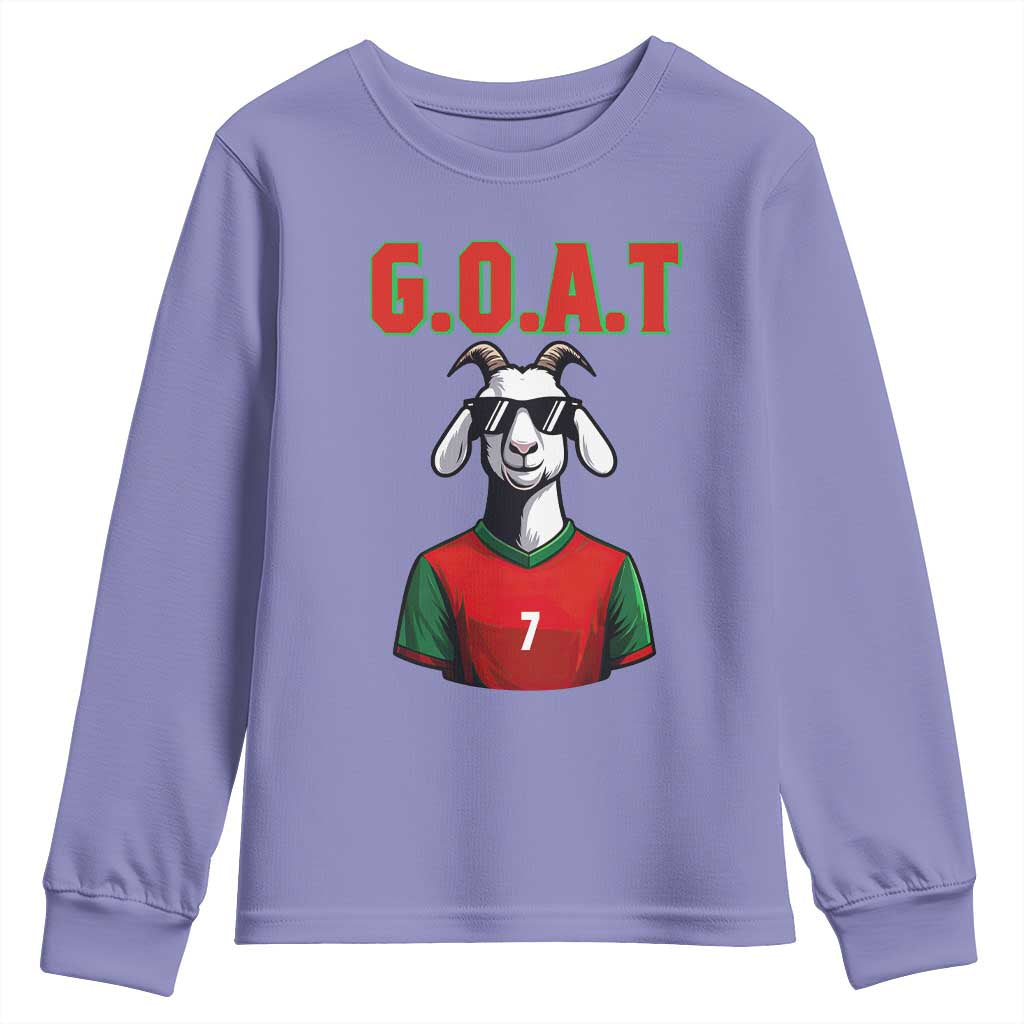 Siuuuu Goat Soccer Celebration Youth Sweatshirt Gift For Fans
