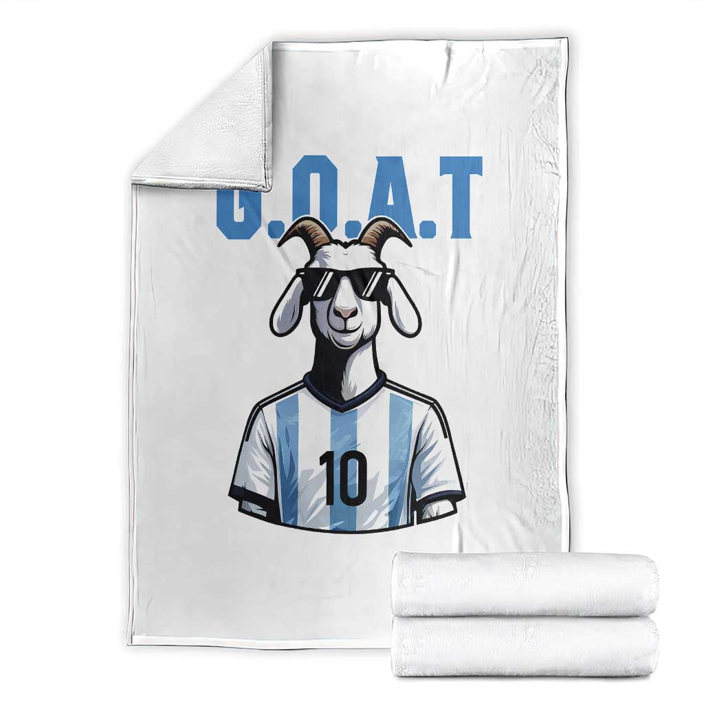 The Goat Of Soccer Number Ten Throw Blanket Gift For Fans