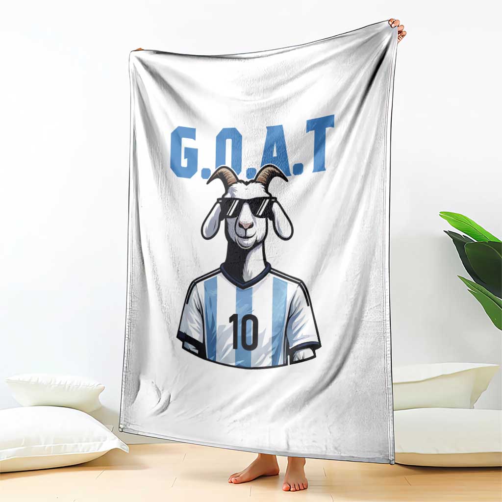 The Goat Of Soccer Number Ten Throw Blanket Gift For Fans