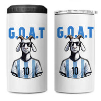 The Goat Of Soccer Number Ten 4 in 1 Can Cooler Tumbler Gift For Fans
