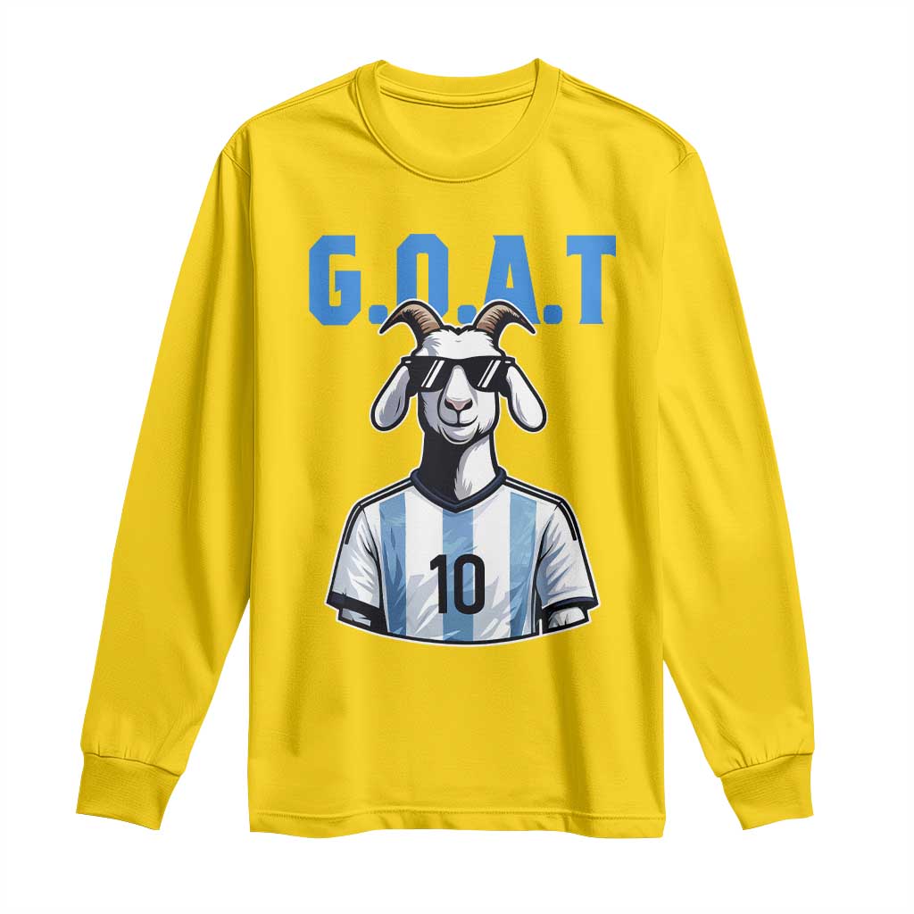The Goat Of Soccer Number Ten Long Sleeve Shirt Gift For Fans