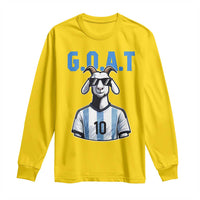 The Goat Of Soccer Number Ten Long Sleeve Shirt Gift For Fans
