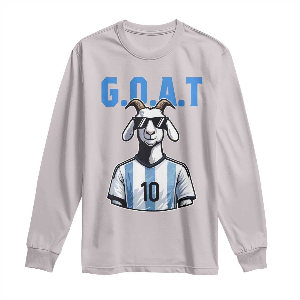 The Goat Of Soccer Number Ten Long Sleeve Shirt Gift For Fans