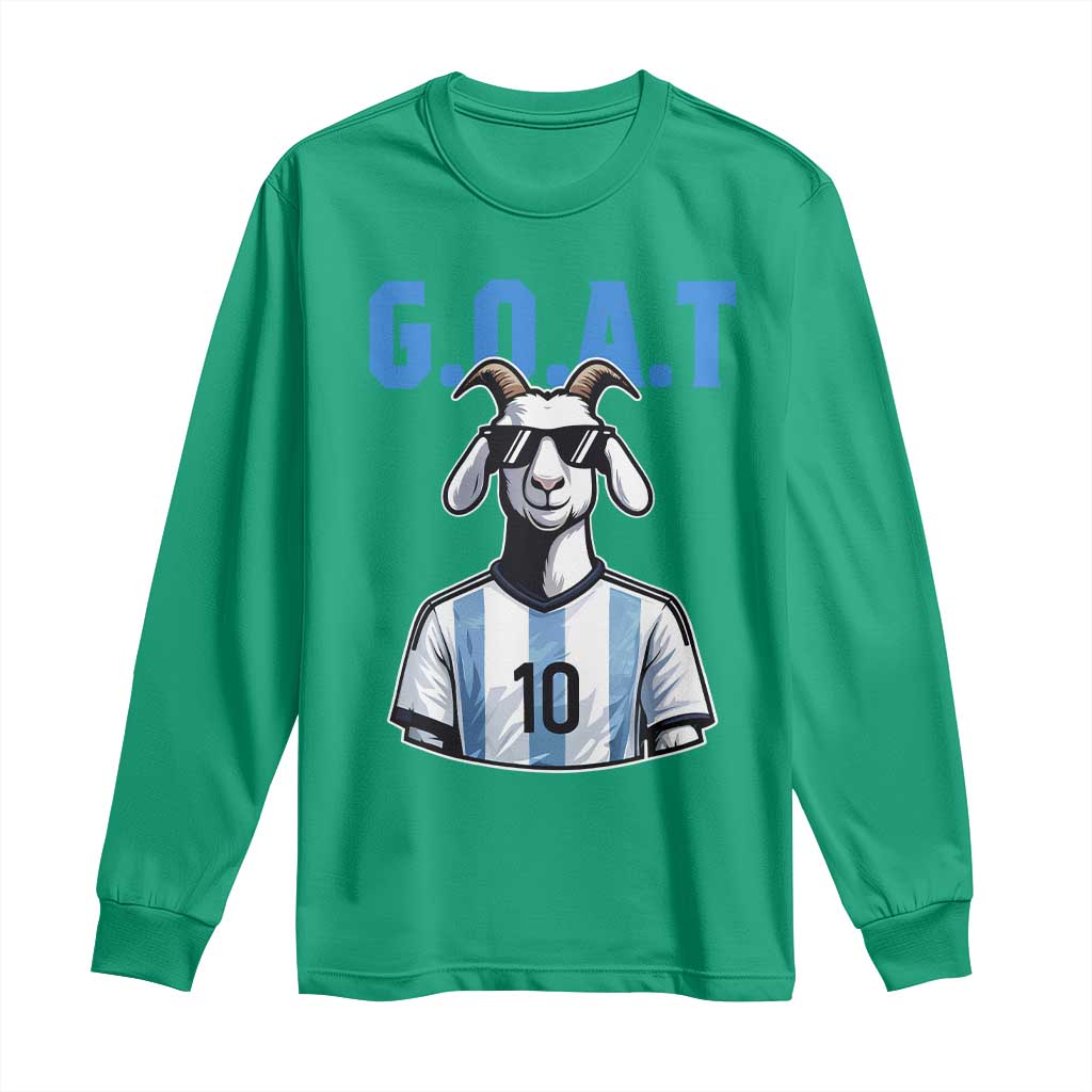 The Goat Of Soccer Number Ten Long Sleeve Shirt Gift For Fans