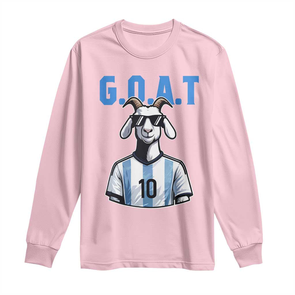 The Goat Of Soccer Number Ten Long Sleeve Shirt Gift For Fans
